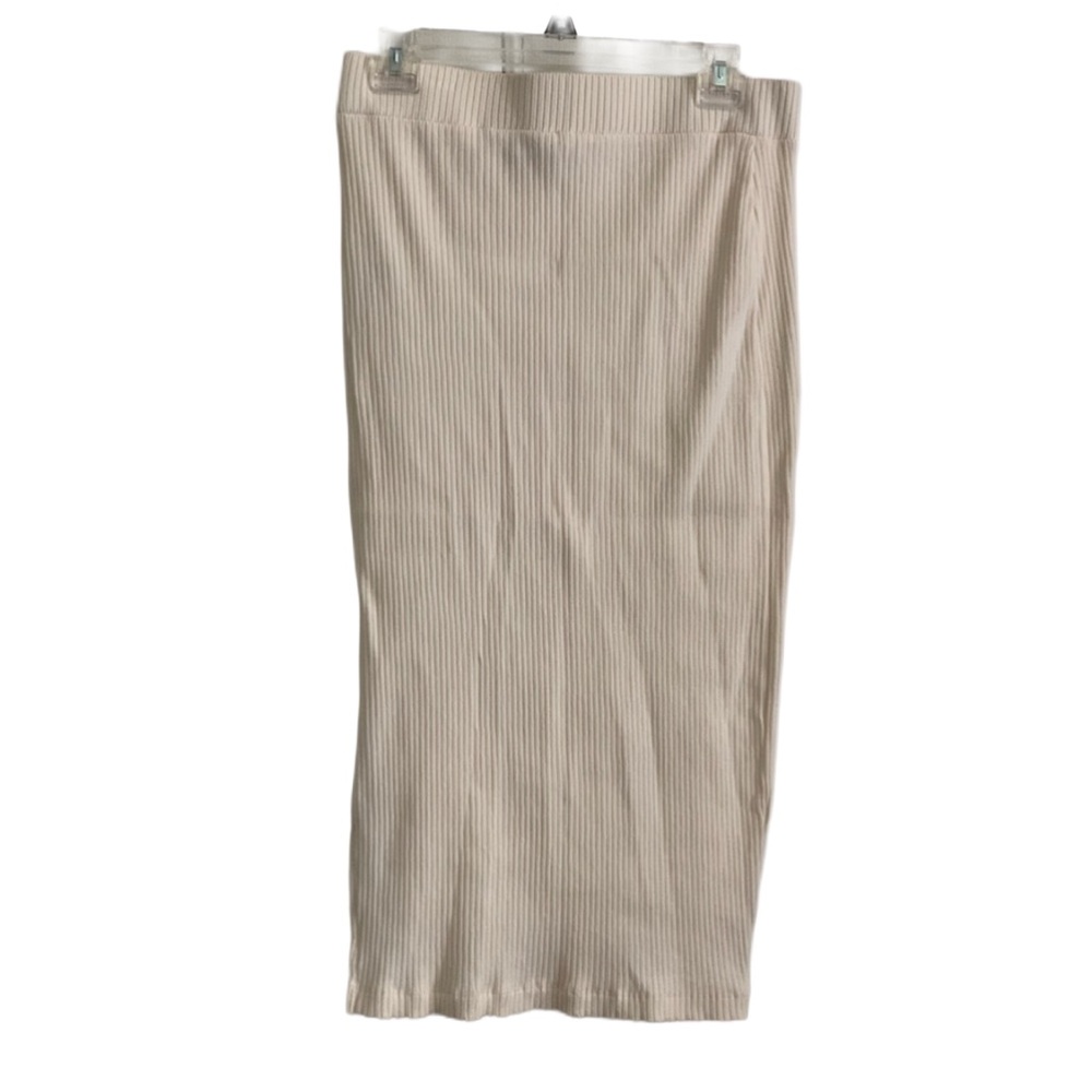 Calvin Klein Jeans Beige Ribbed Pencil Skirt